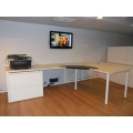 Herman Miller Ultra Modern White Suite Desk with Corner Pod